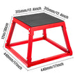 VEVOR Plyometric Box Set?12 Inch Plyometric Platform and Jumping Agility Box Set,Red Plyometric Platform ,for Jump Exercise Fit Training & Crossfit & Conditioning