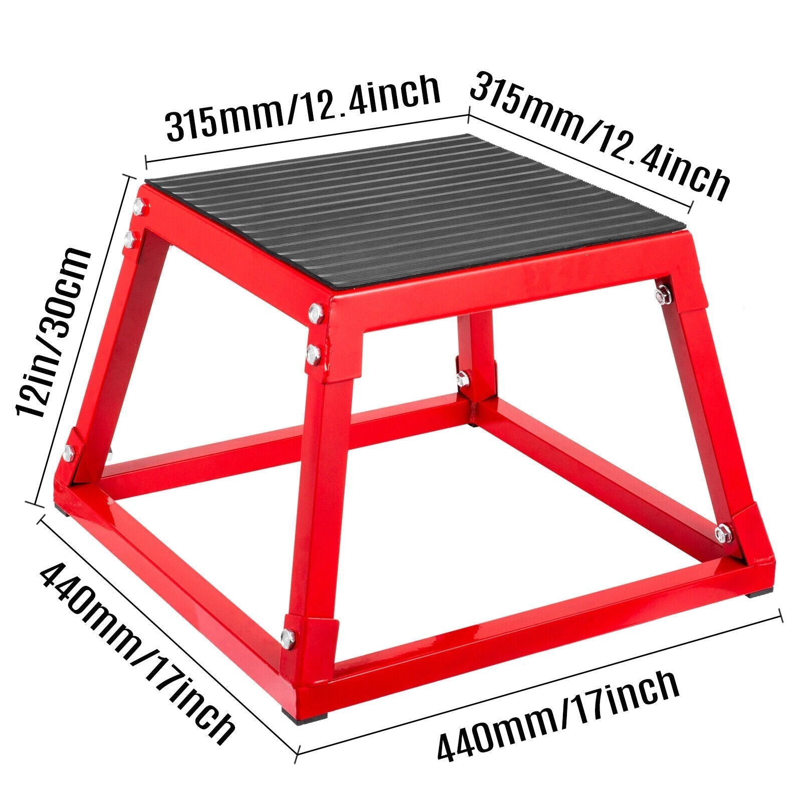 VEVOR Plyometric Box Set?12 Inch Plyometric Platform and Jumping Agility Box Set,Red Plyometric Platform ,for Jump Exercise Fit Training & Crossfit & Conditioning