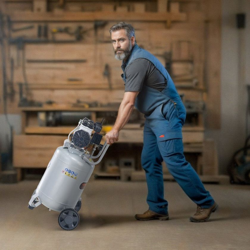 VEVOR 13 Gallon Air Compressor, 2HP 4.6 SCFM@90PSI Oil Free Air Compressor Tank with 125PSI Max Pressure, 66dB Ultra Quiet Compressor for Tire Inflation, Auto Repair, Spray Painting, Woodwork Nailing
