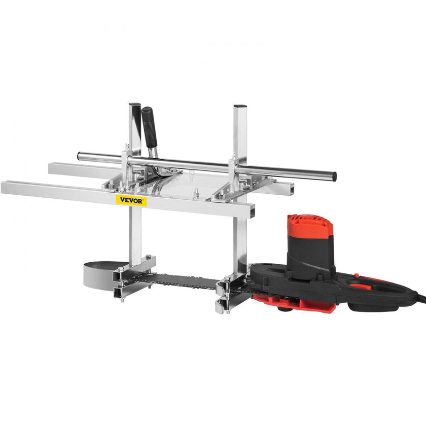 VEVOR Chainsaw Mill Attachment 14-24 Inch Portable Chain Saw Mill Aluminum Steel Chainsaw Milling Planking Welding Saw Mill  Planking Lumber Cutting Bar for Homeowners Woodworkers