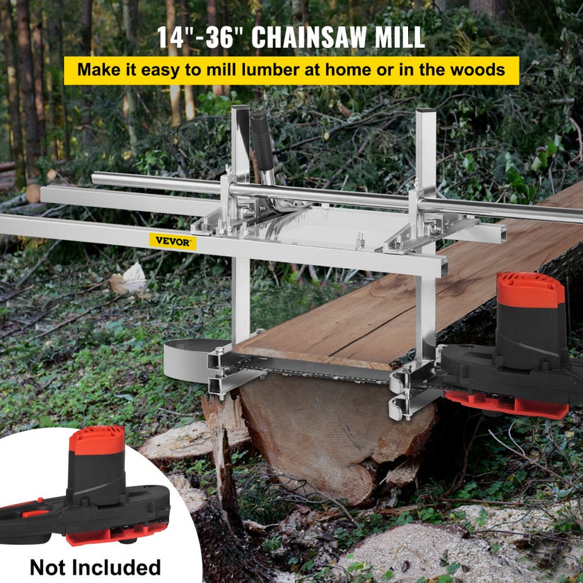 VEVOR Portable Chainsaw Mill Planking Milling Aluminum Steel with Installation Tools for Builders and Woodworkers (14
