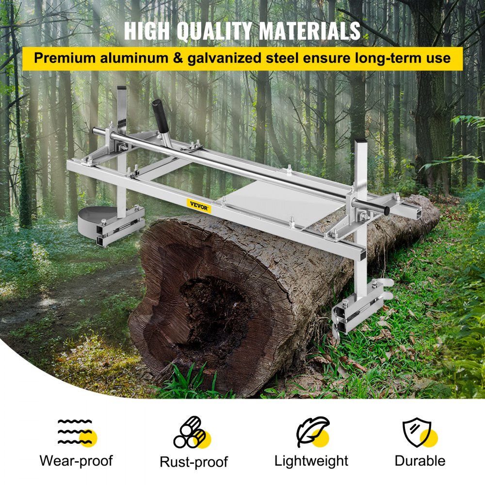 VEVOR Portable Chainsaw Mill Planking Milling Aluminum Steel with Installation Tools for Builders and Woodworkers (14