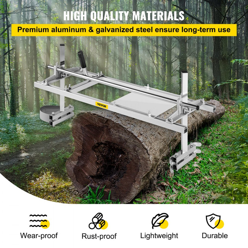 VEVOR Portable Chainsaw Mill Planking Milling Aluminum Steel with Installation Tools for Builders and Woodworkers (14