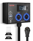 VEVOR NEMA Splitter for Dryer and EV NEMA 14-50P 2x 14-50R 3.4'' LCD Screen ETL