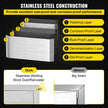 VEVOR Outdoor Kitchen 14W x 20H Inch Wall Construction Stainless Steel Flush Mount for BBQ Island, Single Door with Vents