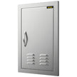 VEVOR Outdoor Kitchen 14W x 20H Inch Wall Construction Stainless Steel Flush Mount for BBQ Island, Single Door with Vents