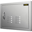 VEVOR 20W x 14H Inch BBQ Access Single Door with Vents Horizontal BBQ Island Door Stainless Steel Outdoor Kitchen Doors for Commercial BBQ Grid