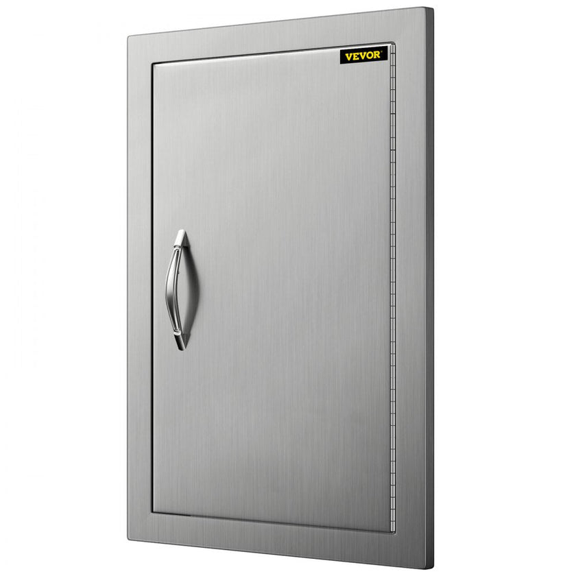 VEVOR BBQ Access Door 17W x 24H Inch, Vertical Single BBQ Door Stainless Steel, Outdoor Kitchen Doors for BBQ Island, Grill Station, Outdoor Cabinet