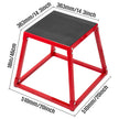 VEVOR Plyometric Box Set?18 Inch Plyometric Platform and Jumping Agility Box Set,Red Plyometric Platform ,for Jump Exercise Fit Training & Crossfit & Conditioning