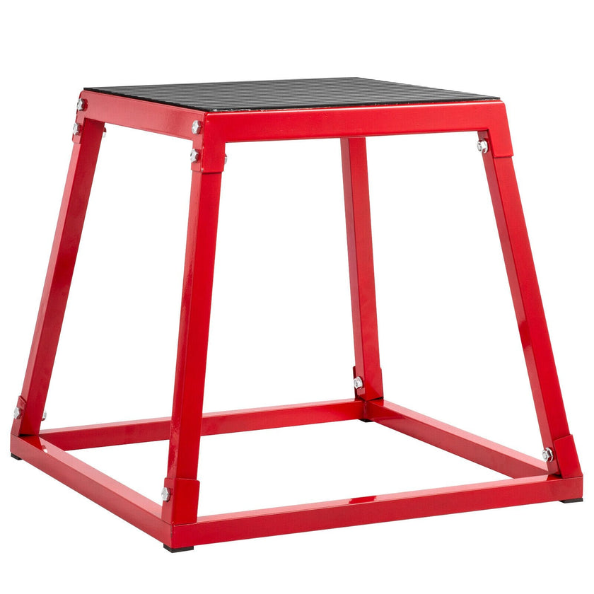 VEVOR Plyometric Box Set?18 Inch Plyometric Platform and Jumping Agility Box Set,Red Plyometric Platform ,for Jump Exercise Fit Training & Crossfit & Conditioning