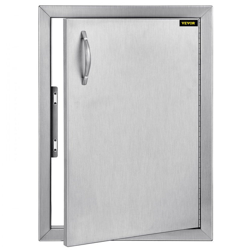 VEVOR Right Hinged Single Access Door 16 x 22 Inch Vertical Island Door Stainless Steel Access Door Flush Mount for Outdoor Kitchen
