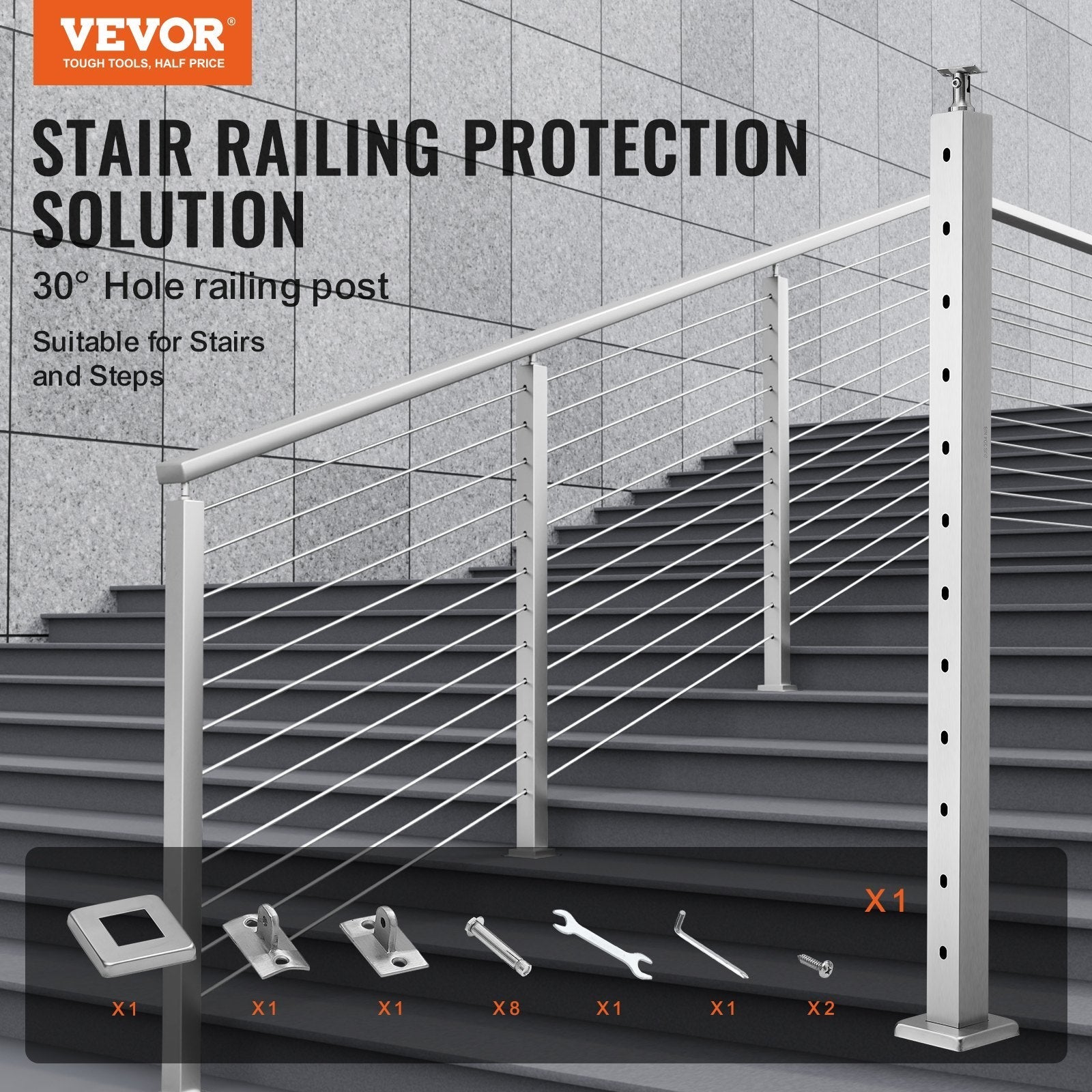 VEVOR Cable Railing Post, 42