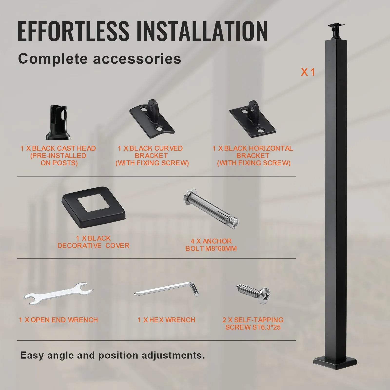 VEVOR Cable Railing Post, 36