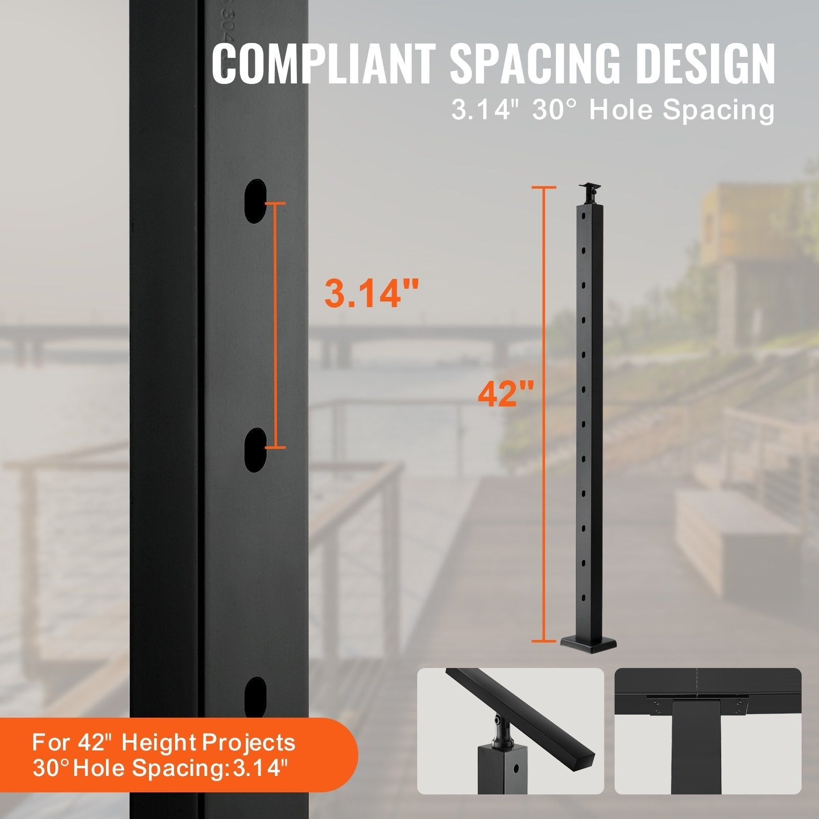 VEVOR Cable Railing Post, 42