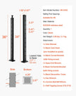 VEVOR Cable Railing Post 36x1x2 In with 30° Angled Holes 1JZLGZXHS91402OS1001V0