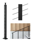 VEVOR Cable Railing Post 36x1x2 In with 30° Angled Holes 1JZLGZXHS91402OS1001V0