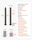 VEVOR Cable Railing Post 36x2x2 In with 30° Angled Holes 1JZLGZXHS914YIVIS001V0
