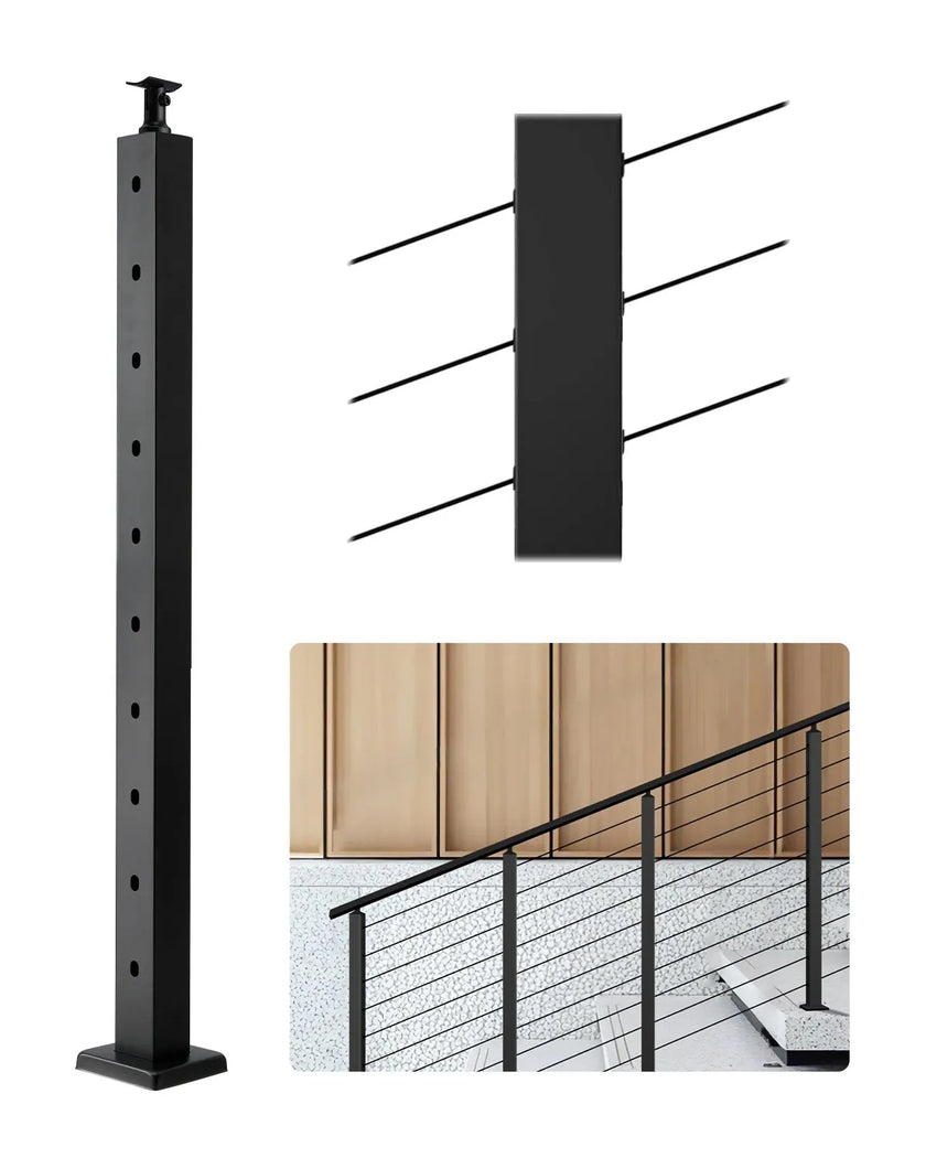 VEVOR Cable Railing Post 36x2x2 In with 30° Angled Holes 1JZLGZXHS914YIVIS001V0