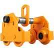VEVOR Heavy Duty Manual 2200LBS Capacity Plain 1 Ton Push Track Roller Trolley Crane Lift Dual Wheels Garage Hoist for Straight Curved I Beam