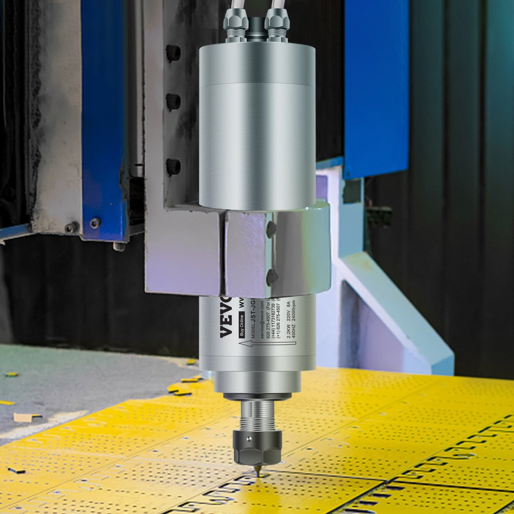 VEVOR Spindle Motor 2.2KW Water Cooled CNC Spindle Motor 2HP ER20 CNC Milling Motor 8000-24000 R/min for PCB Milling Machine