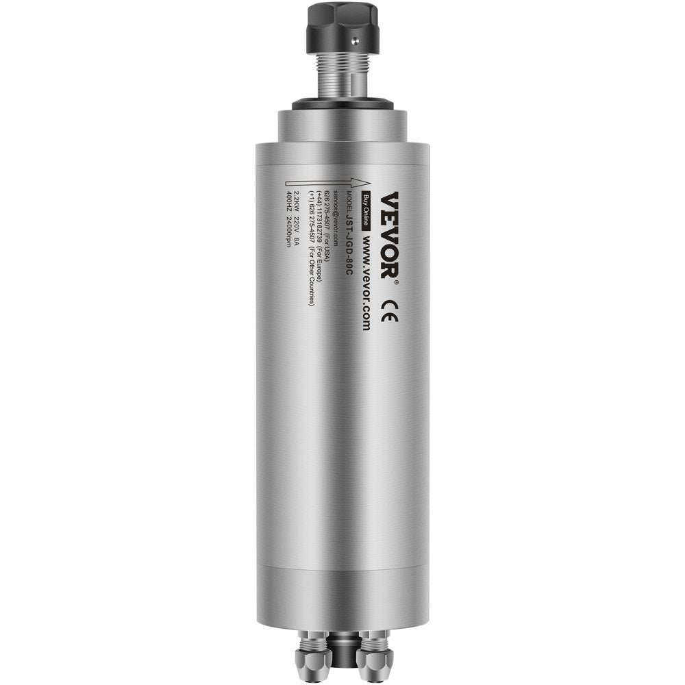 VEVOR Spindle Motor 2.2KW Water Cooled CNC Spindle Motor 2HP ER20 CNC Milling Motor 8000-24000 R/min for PCB Milling Machine