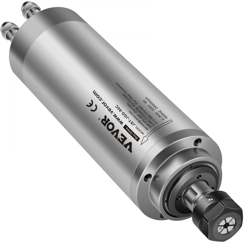 VEVOR Spindle Motor 2.2KW Water Cooled CNC Spindle Motor 2HP ER20 CNC Milling Motor 8000-24000 R/min for PCB Milling Machine