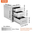 BBQ Island/ Outdoor Kitchen Triple Drawers 20.25