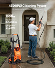 VEVOR Electric Pressure Washer Max 4500 PSI 3.2 GPM with Nozzles & Foam Cannon