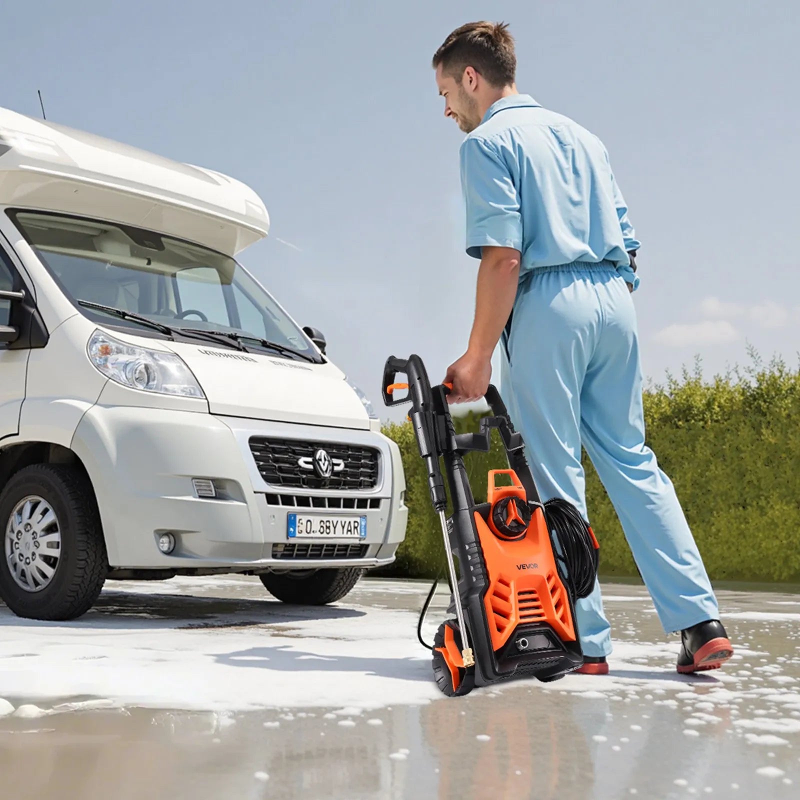 VEVOR Electric Pressure Washer Max 4500 PSI 3.2 GPM with Nozzles & Foam Cannon