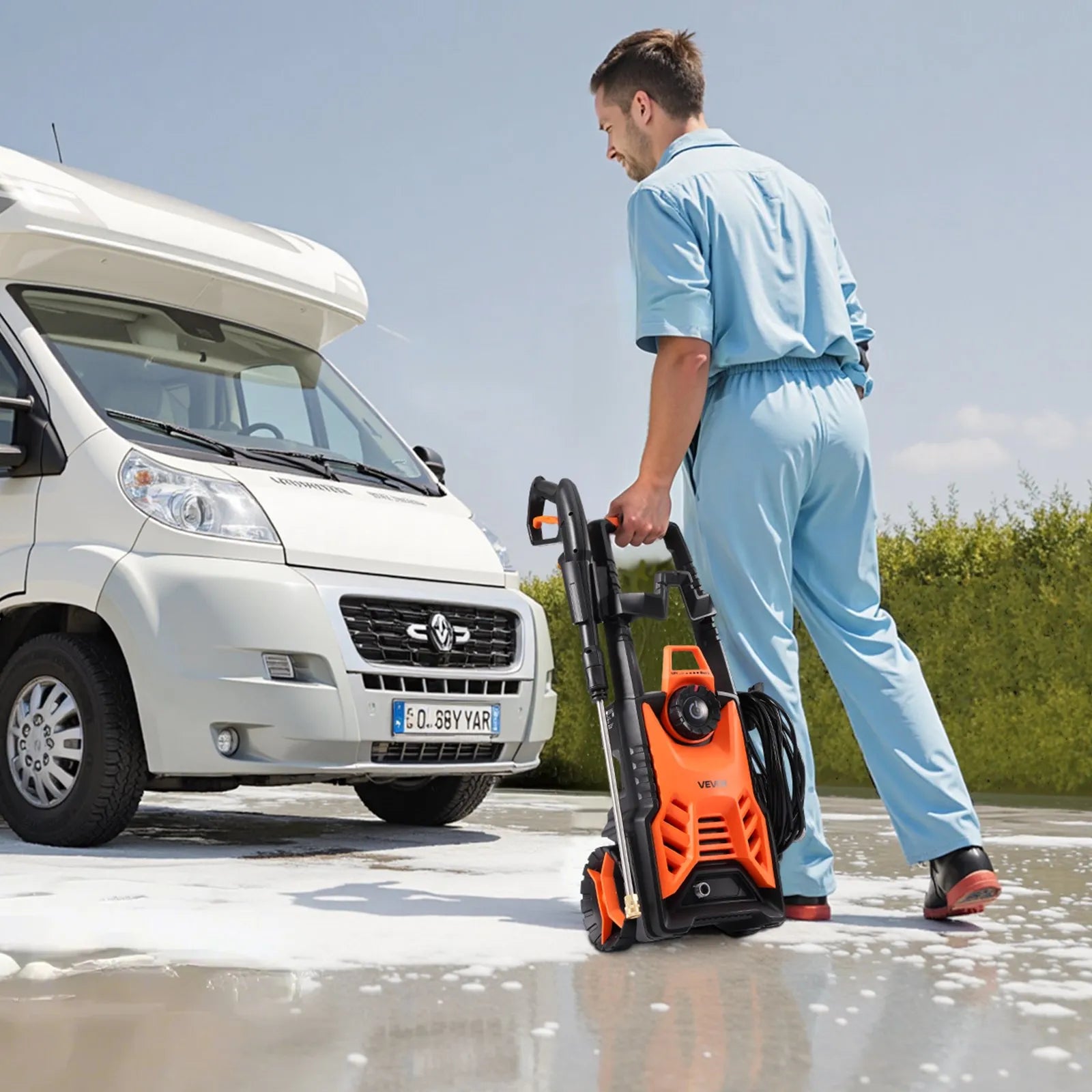 VEVOR Electric Pressure Washer Max 4500 PSI 3.2 GPM With Pressure Adjustment