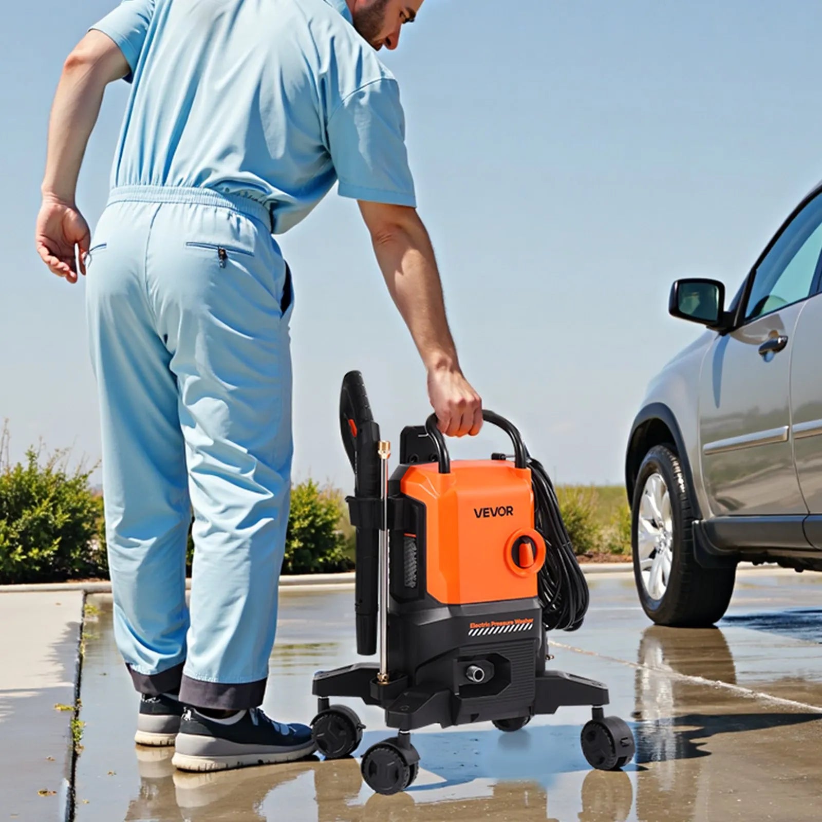 VEVOR Electric Pressure Washer Max 2700 PSI 1.8 GPM with Nozzles & Foam Cannon
