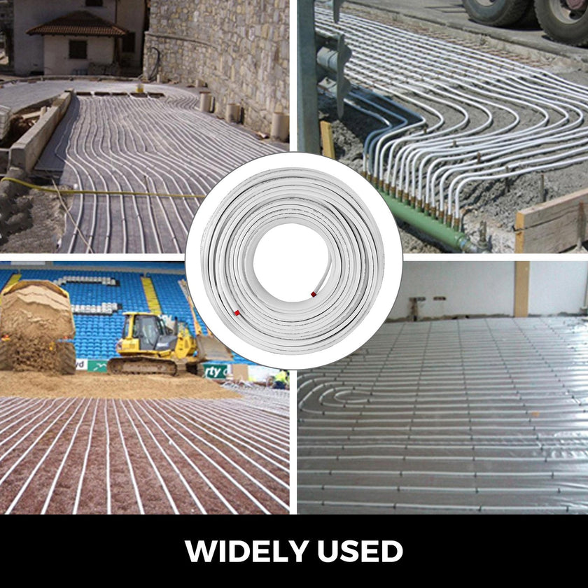 VEVOR PEX AL PEX Tubing 1/2 inch Roll of 656 Ft 200 M Radiant Heat Tubing Nontoxic for Heating and Plumbing Hot and Cold Water Piping Radiant Floor PEX Al Tubing White