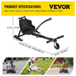 VEVOR Hover Kart Cool Mini Hover Board Cart Two Wheel Self Balancing Scooter 6.5