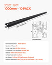 VEVOR 10PCS 2020 Aluminum Extrusion Profile 39.4