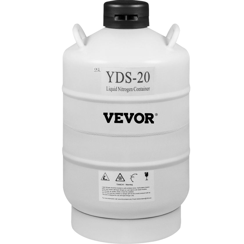 10L Liquid Nitrogen Storage Tank Static Cryogenic Container with 6 Canisters
