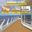 VEVOR 94.5 X 47 Inch EVA Foam Faux Teak Non-Slippery Self-Adhesion Decking Sheet for RV Swimming Pool Garden Boat Yacht Marine Flooring in Wet Dry Conditions (Brown with Black Lines)