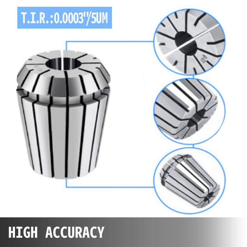 VEVOR 25 Pcs Collet Set ER32 Collet Chuck 1/16 inch-3/4 inch Holder Spring Collet Set for CNC Engraving Machine & Milling Lathe Tool (ER32)