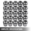 VEVOR 25 Pcs Collet Set ER32 Collet Chuck 1/16 inch-3/4 inch Holder Spring Collet Set for CNC Engraving Machine & Milling Lathe Tool (ER32)