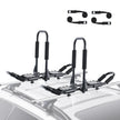 VEVOR Kayak Roof Rack 1 Pair J-Bar, Soft Roof Rack, Top Mount Tie Down, Carrier for kayak, Surf Board, Canoe, SUP, Ski Board, Mount on Car, SUV, Truck, 2 Kayaks