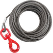 VEVOR Winch Cable 4400 lbs Capacity, Winch Wire Cable 50 Ft Length, Steel Cable Wire Rope with Self-locking Swivel Hook, 3/8 Inch Steel Core Winch Cable with Hook, for Truck Towing Lifting Pulling