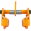 VEVOR 2T Push Beam Trolley 4409LBS Capacity Plain Trolley Heavy Duty Hand-Pulled Single Rail Trolley Industrial Grade Conveyor Trolley for 2.5-5.5IN I-Beams Chain Hoists (2T)