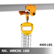 VEVOR 2T Push Beam Trolley 4409LBS Capacity Plain Trolley Heavy Duty Hand-Pulled Single Rail Trolley Industrial Grade Conveyor Trolley for 2.5-5.5IN I-Beams Chain Hoists (2T)