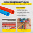 VEVOR PEX Tubing Oxygen Barrier - 2 Rolls of 1/2 Inch X 300 Feet Tube Coil - EVOH PEX-B Pipe for Residential Commercial Radiant Floor Heating Pex Pipe (1/2