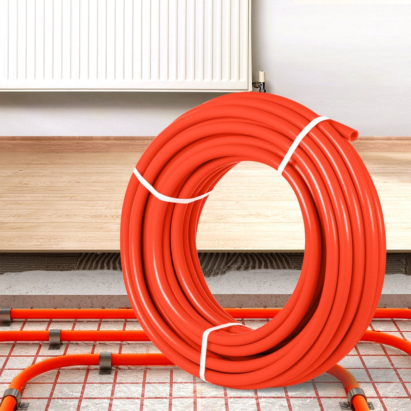 VEVOR 1/2 Inch PEX Tubing Potable Water Tube 300 FT PEX-B Plumbing Pipe Non-Barrier Radiant Heating Pex Coil for Water Plumbing Open Loop Hydronic Heating Systems (1/2