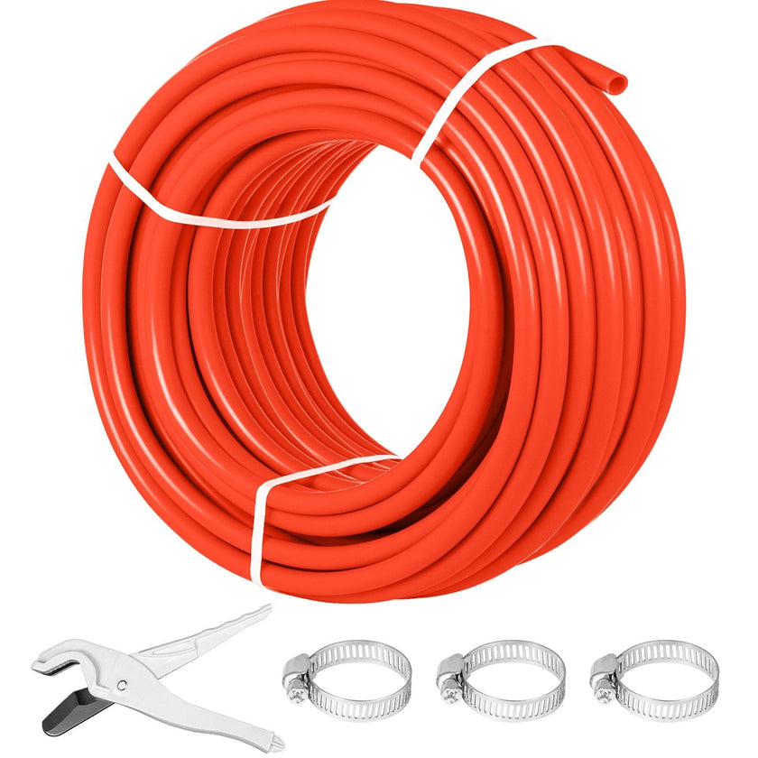 VEVOR 1/2 Inch PEX Tubing Potable Water Tube 300 FT PEX-B Plumbing Pipe Non-Barrier Radiant Heating Pex Coil for Water Plumbing Open Loop Hydronic Heating Systems (1/2