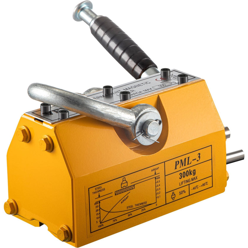 VEVOR Lifting Magnet with Release,660 Lbs Pulling Force - Steel Magnetic Lifter,Neodymium - Permanent Lift Magnets,Heavy Duty - for Hoist, Shop Crane, Block, Board