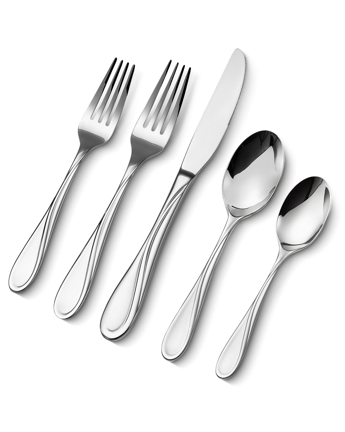 VEVOR 65-Piece Silverware Set Stainless Steel Cutlery Flatware Utensils for 12