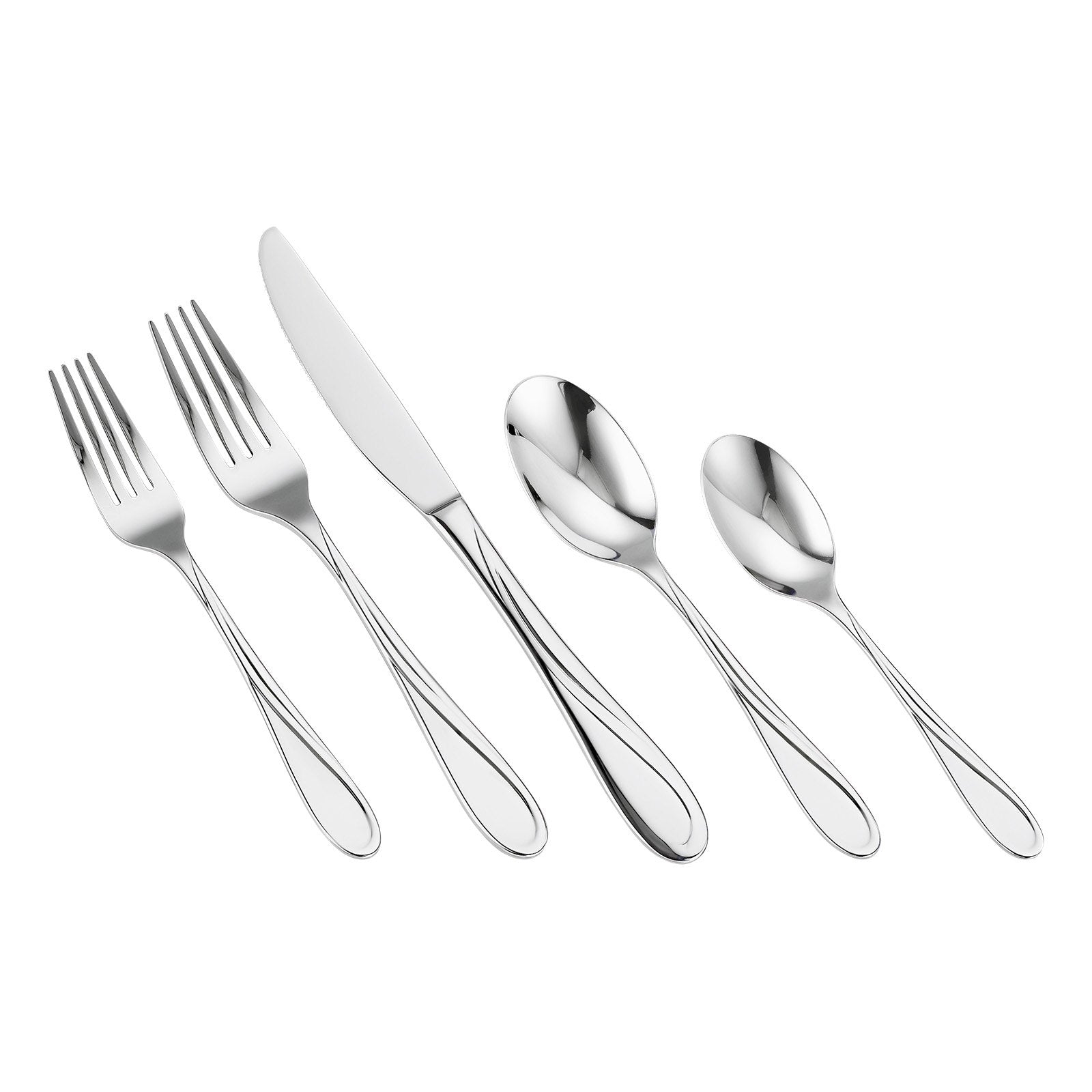VEVOR 45-Piece Silverware Set Stainless Steel Cutlery Flatware Utensils for 8