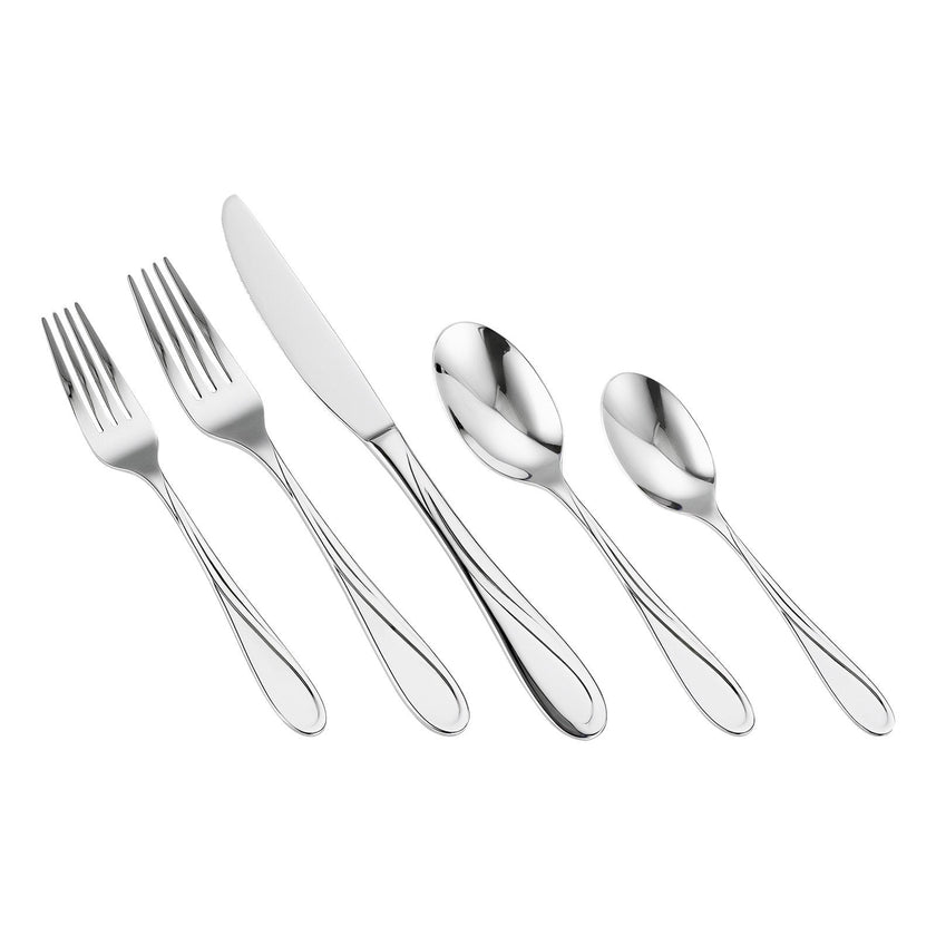 VEVOR 45-Piece Silverware Set Stainless Steel Cutlery Flatware Utensils for 8