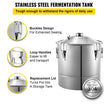 VEVOR 30L 7.9Gal Water Alcohol Distiller 304 Stainless Steel Alcohol Still Wine Making Boiler Home Kit with Thermometer for Whiskey Brandy Essential, Sliver